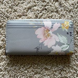 NWOT gray floral wallet